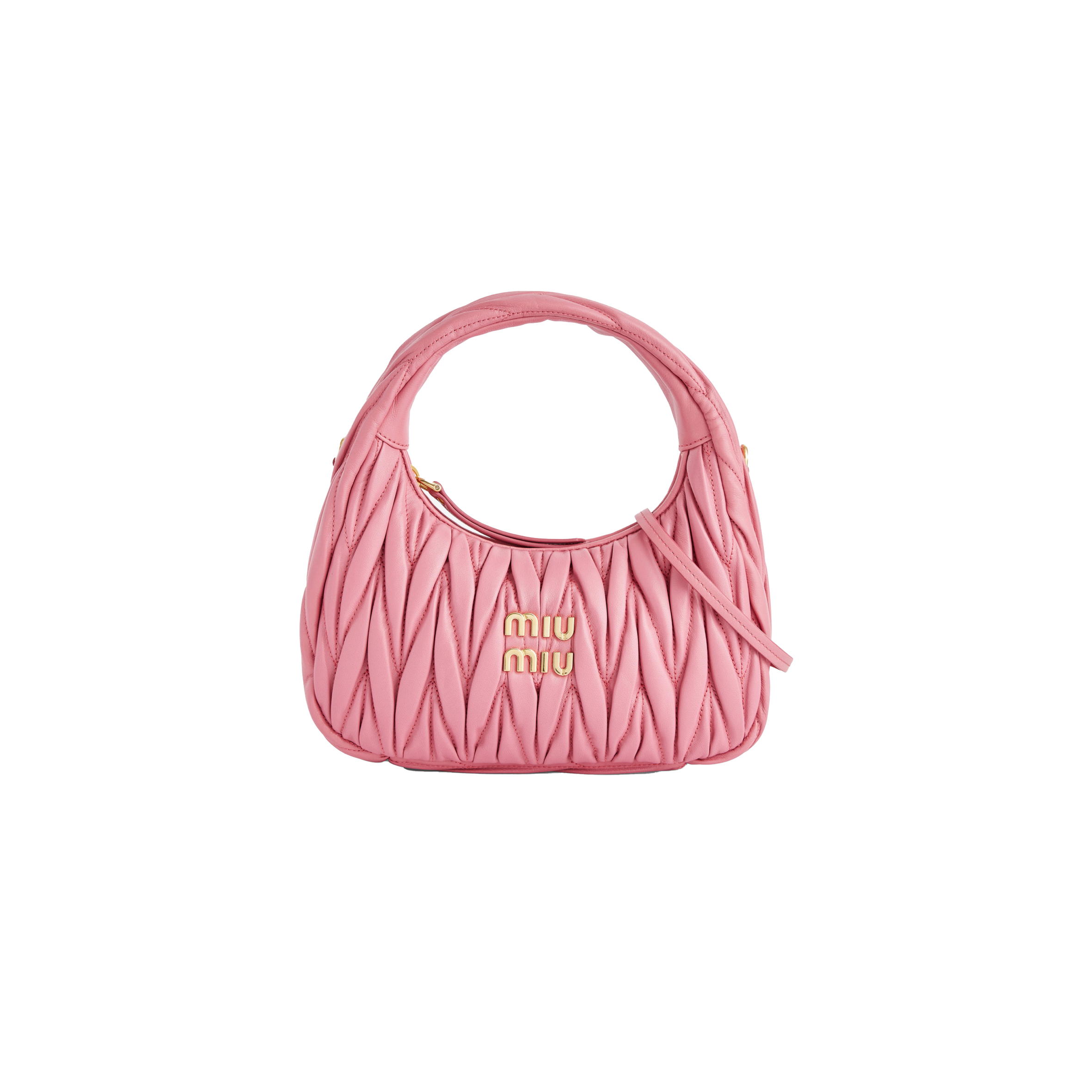 MIU MIU WANDER MATELASSÉ LEATHER TOP-HANDLE BAG 5BC125 (20*17*6cm)